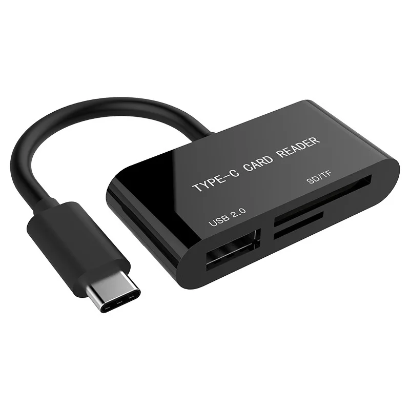 Usb type C MicroSD SD TF SDHC кардридер Android OTG адаптер для Macbook samsung Note8 Note10+ S8 S9 S10 для huawei P20 P30 Pro - Цвет: Black