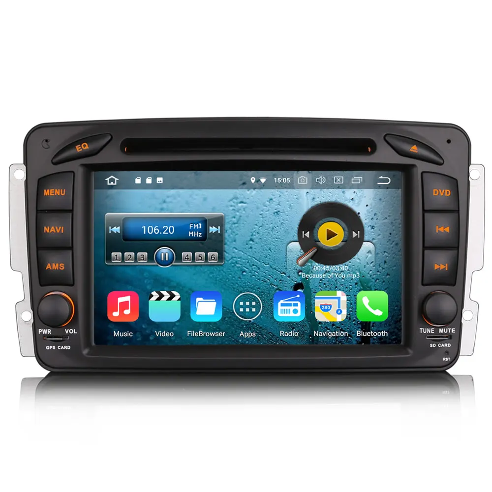 Best Erisin ES8857C 7" Android 8.0 Octa core 4G RAM Car DVD GPS Radio DVR DAB+ DVD for Mercedes C/CLK-Class W203 Viano Vito 5