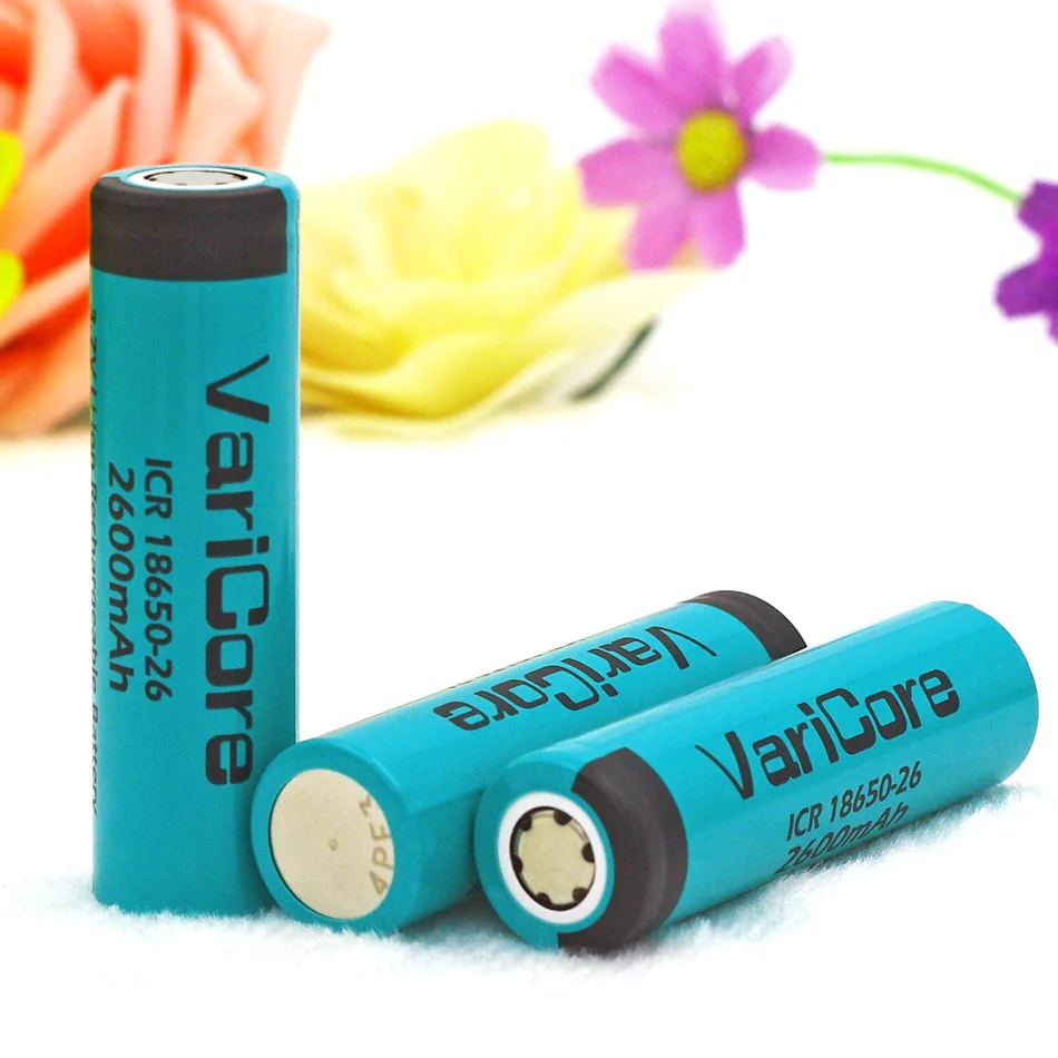3 pcs./ LOT 100% New Original 18650 2600mAh VariCore ICR18650-26 Li-Ion Rechargeable Battery Flashlight Btteries | Электроника