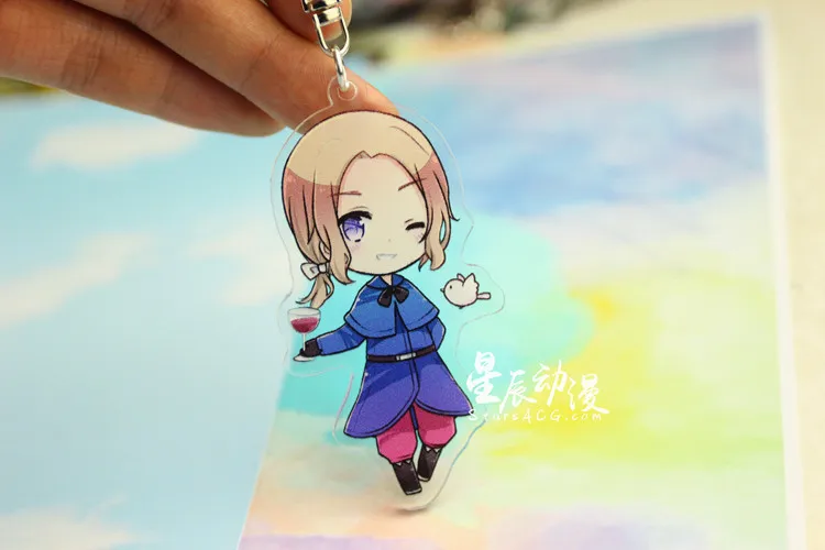 5 шт./лот Hetalia Axis Powers Q версия брелок Kawaii милый акриловый Lucia прозрачный