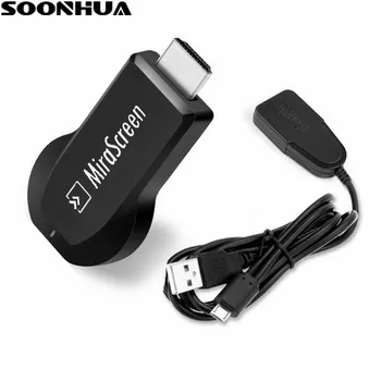 

SOONHUA Mirascreen OTA TV Stick Smart TV Dongle HD 1080P WiFi Audio Video Display Receiver TV Dongle DLNA Airplay Miracast HDMI