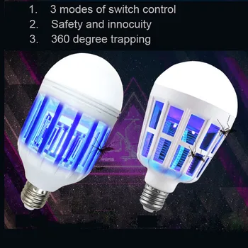 

Newest Electronic Insect Killer Bug Zapper Light Bulb Mosquito Lamp Mosquito Zapper Fly Killer Mosquito Trap