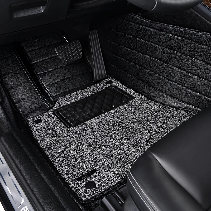 Leather Wire Car floor mat for Seat Leon 5D SC ST alhambra