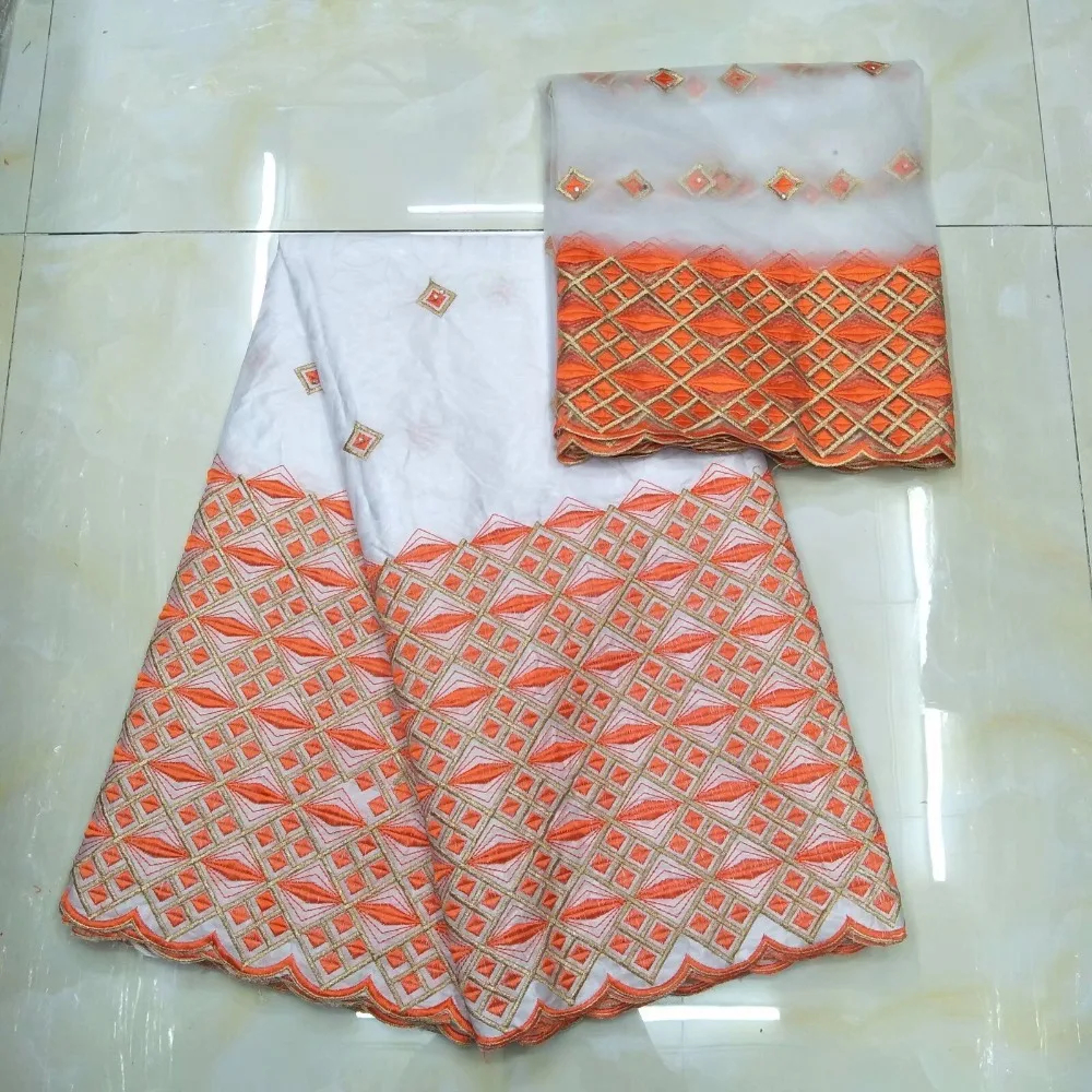 

African lace fabric guinea bazin riche fabric set with 2yard french net lace for blouse 2018 latest bazin riche getzner