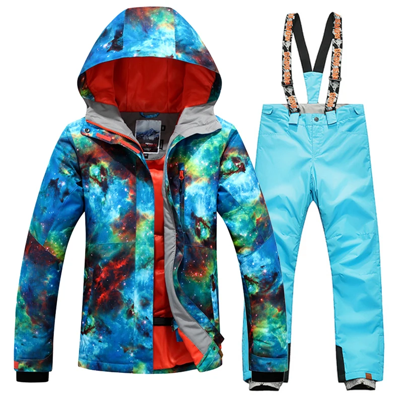 GSOU SNOW 2017 New Women Ski Jacket+Pant Snowboard Warm Suit Thicken Thermal Windproof Waterproof Outdoor Sport Wear Skiing Set
