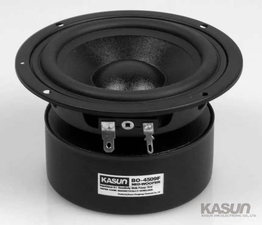 1 шт. Kasun BO-4509F 4 '' Hi-Fi сделай сам для дома аудио Динамик блок черный PP конический