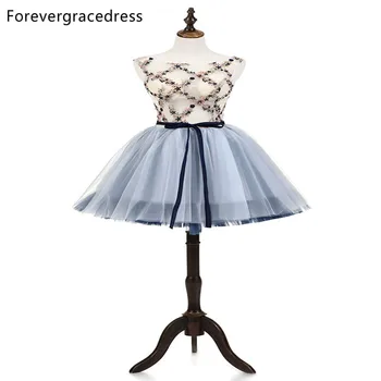 

Forevergracedress Fit Short Cocktail Dresses A Line Tulle sleeveless Backless Girls Party Gowns Plus Size Custom Made
