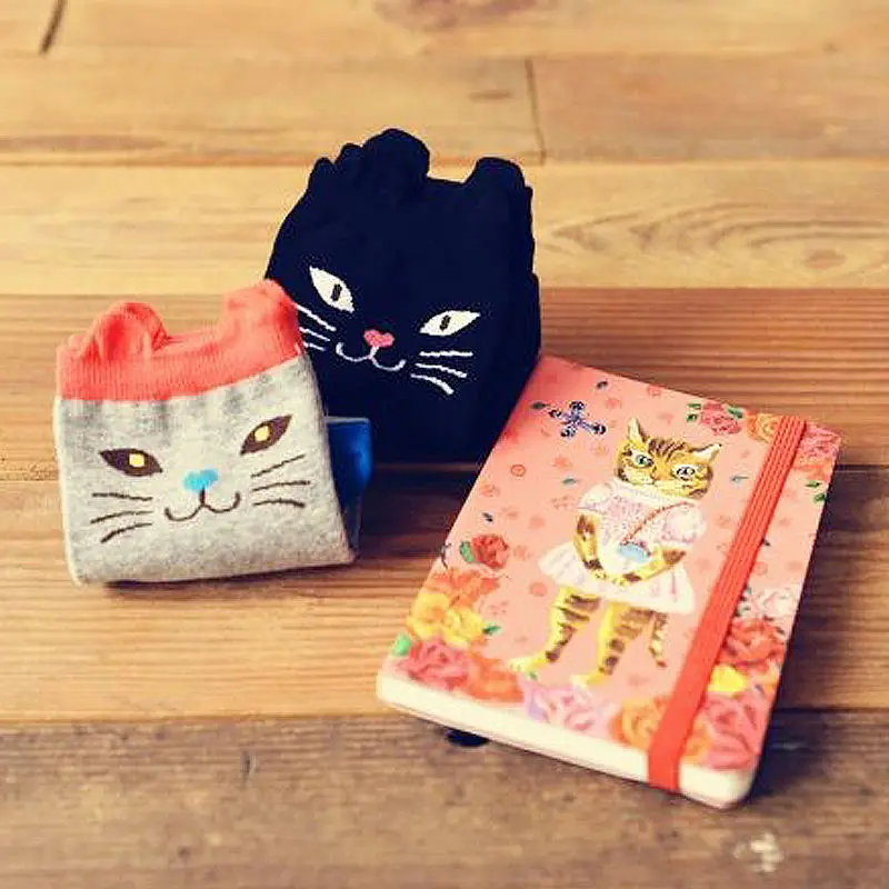 Harajuku Japanese Cartoon Cat Lovers Cotton Women's Ankle Socks Spring Winter Style Creative Girls Fashion Lady socks sport