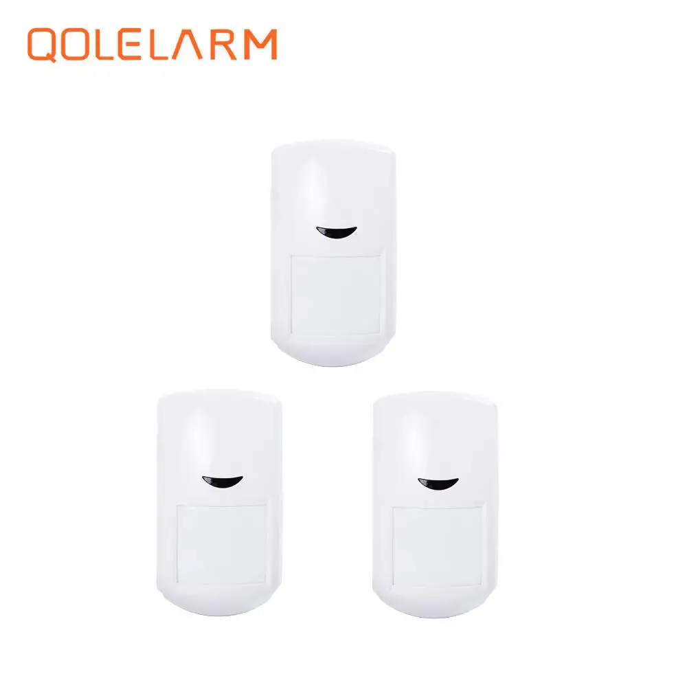 

3pcs 433 MHz Wireless intelligent PIR infrared sensor detector with built-in antenna for alarm system