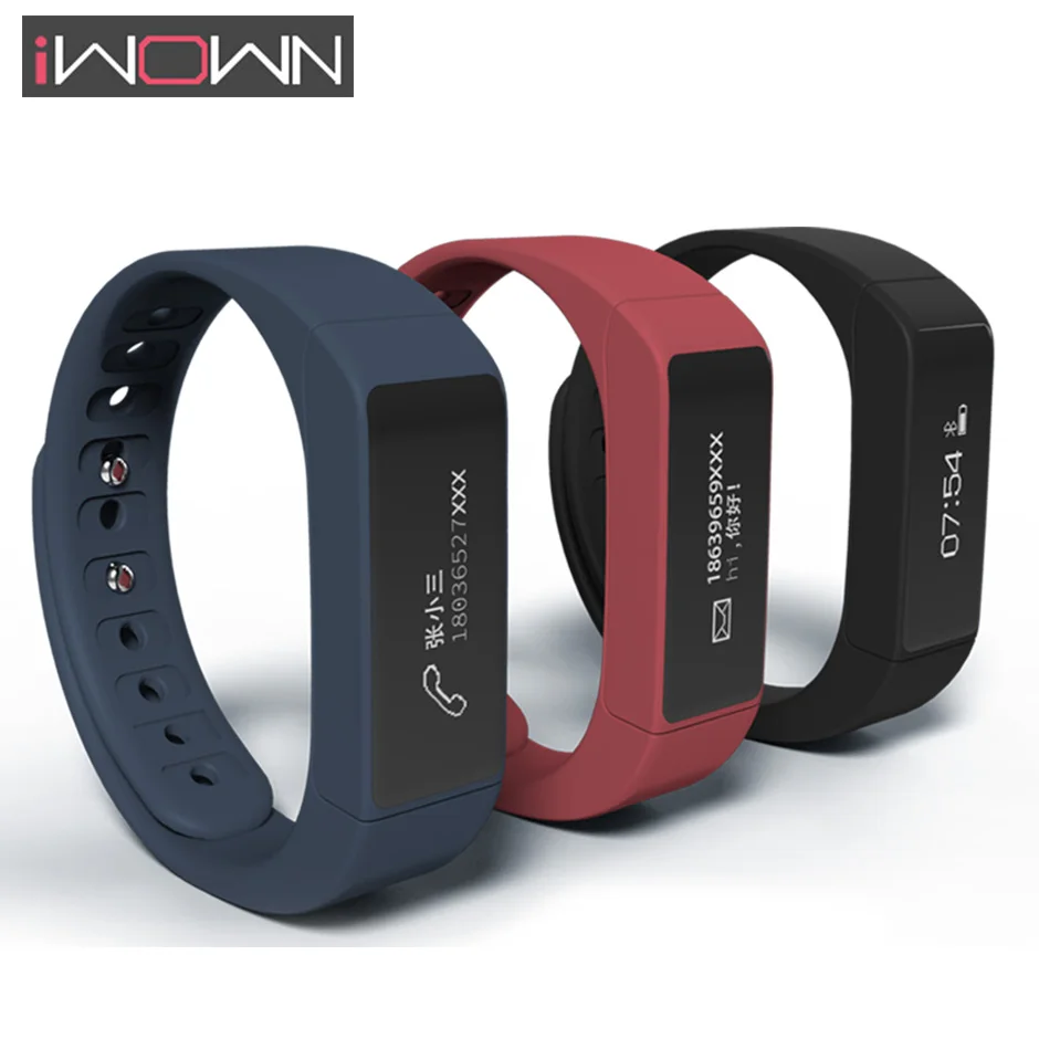 Iwown I5 плюс IP65 Bluetooth 4.0 0.91 " OLED тпу Smartband браслет для IOS / Android шагомер калорий Caculator сна монитор