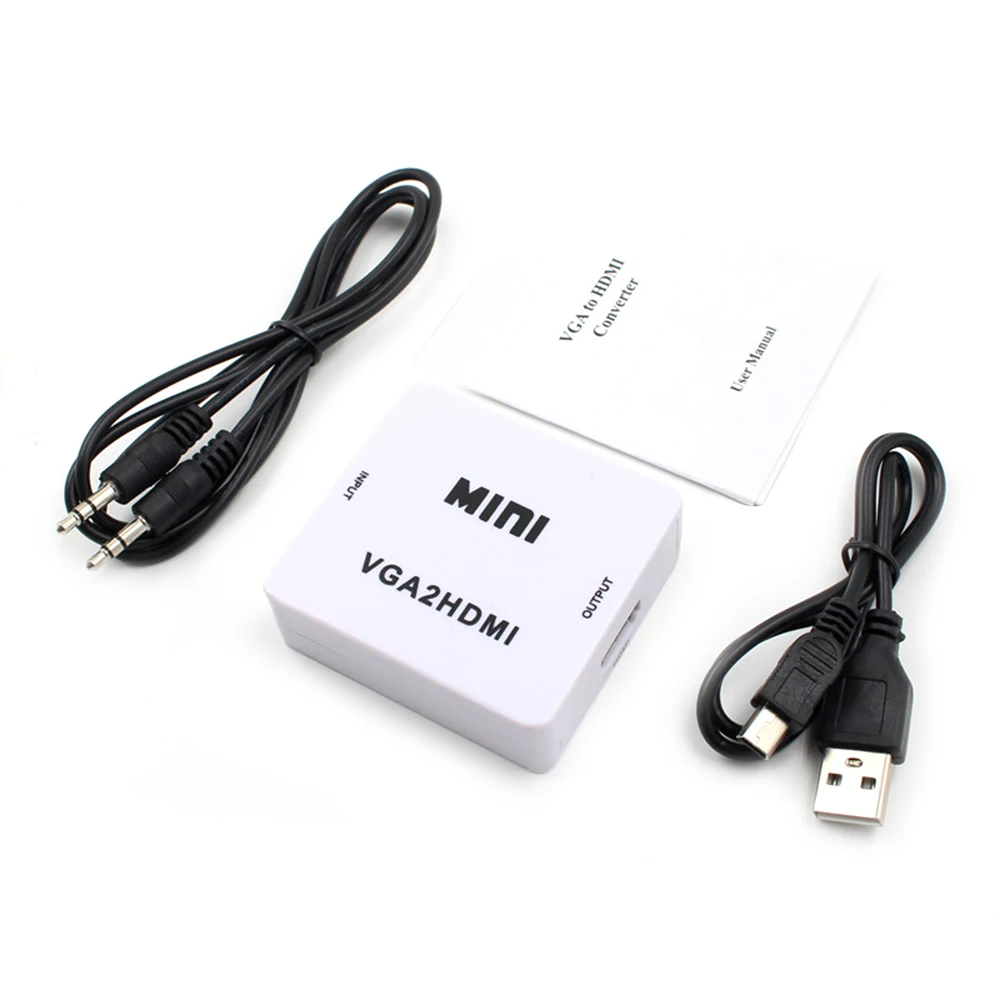 Danspeed Mini VGA к HDMI Full HD видео 1080 P аудио конвертер адаптер для ПК ноутбука DVD Поддержка