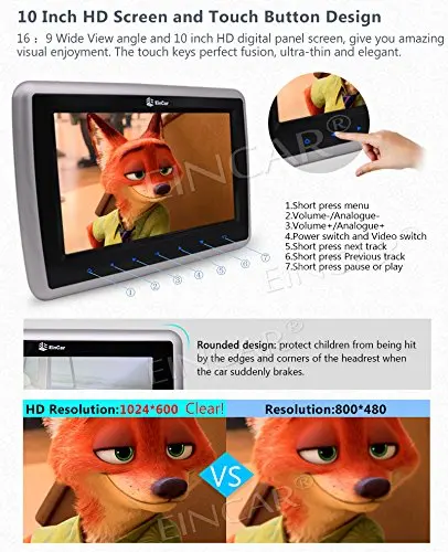 Clearance Eincar Newest Car Headrest 2x10.1" 1024x600 High Digital Screen Key controller Dual Twins HD Digital Screen Car Pillow Monitor R 3 Clearance Eincar Newest Car Headrest 2x10.1" 1024x600 High Digital Screen Key controller Dual Twins HD Digital Screen Car Pillow Monitor R 3