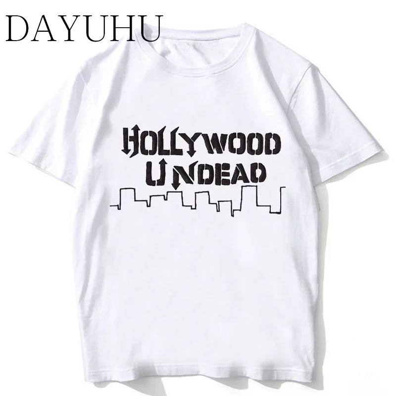 

Hollywood Undead Music T Shirt Men White T-shirt Boy Tshirt Anime Tee shirt Clothes Male Color Tees