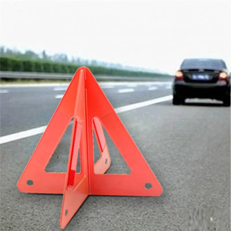 

Auto Car Safety Emergency Reflective Warning Triangle 26*25*23CM Reflective Traffic Warning Sign Triangle Foldable Standing Trip