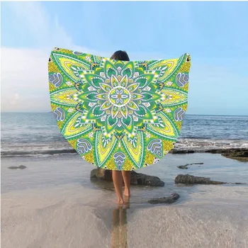 

Circular fringe beach towel beach towel digital print beach towel st06-23 scarf towel