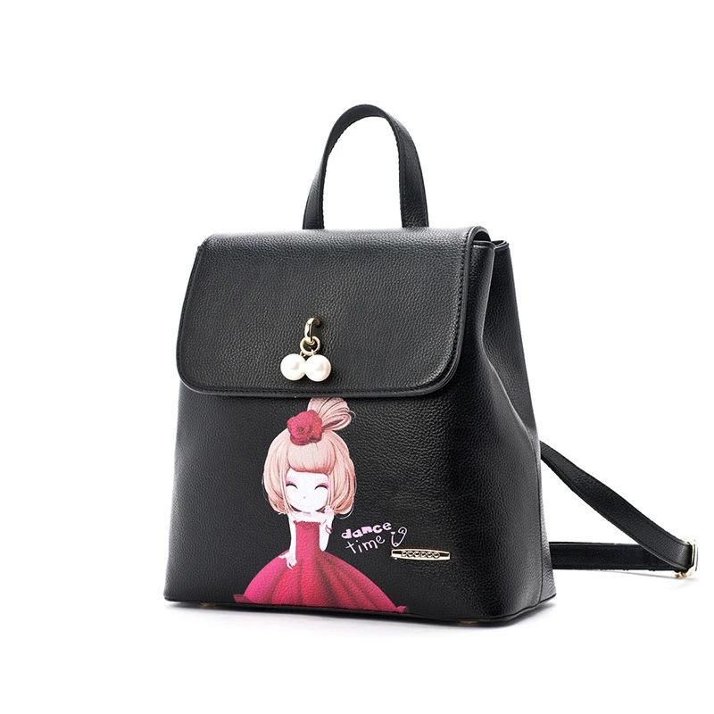 

2017 Summer New Pattern Fashion Both Shoulders Package Woman Package School Wind Backpack women leather handbags Bag handbag