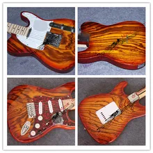 Китай firehawk гитара Горячая Высокое качество красивая F d T электрогитара пятна зерна клен