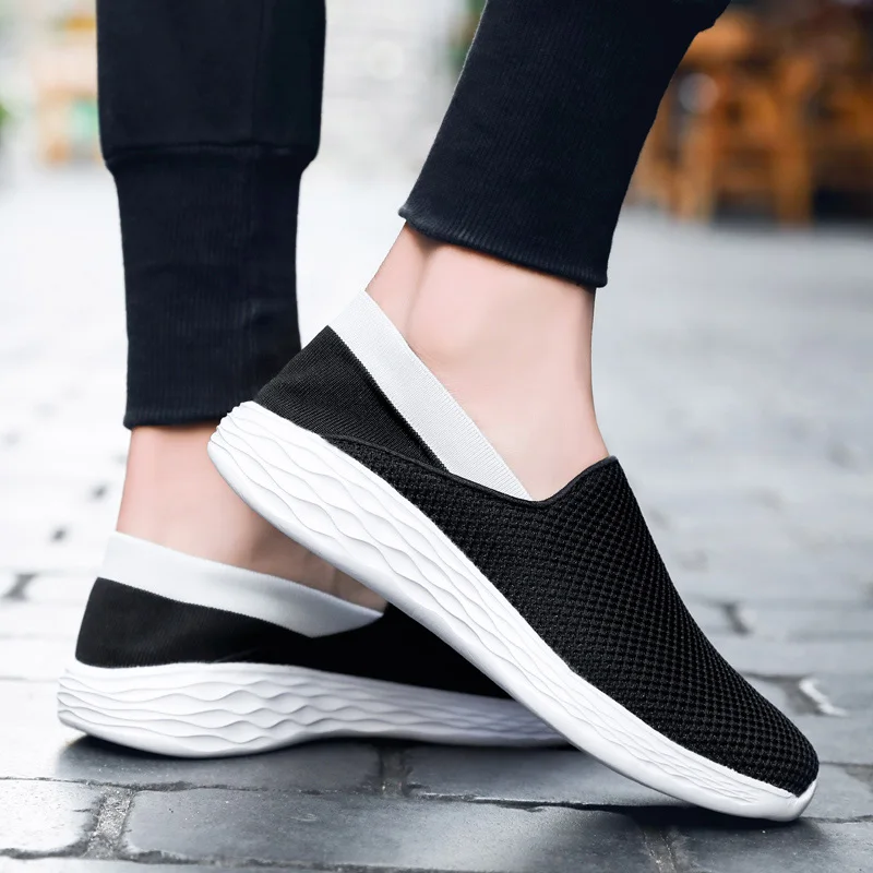 2018 couples sport shoes men mesh running shoes women breathable spring autumn slip-on light sneakers big size jogging footwear