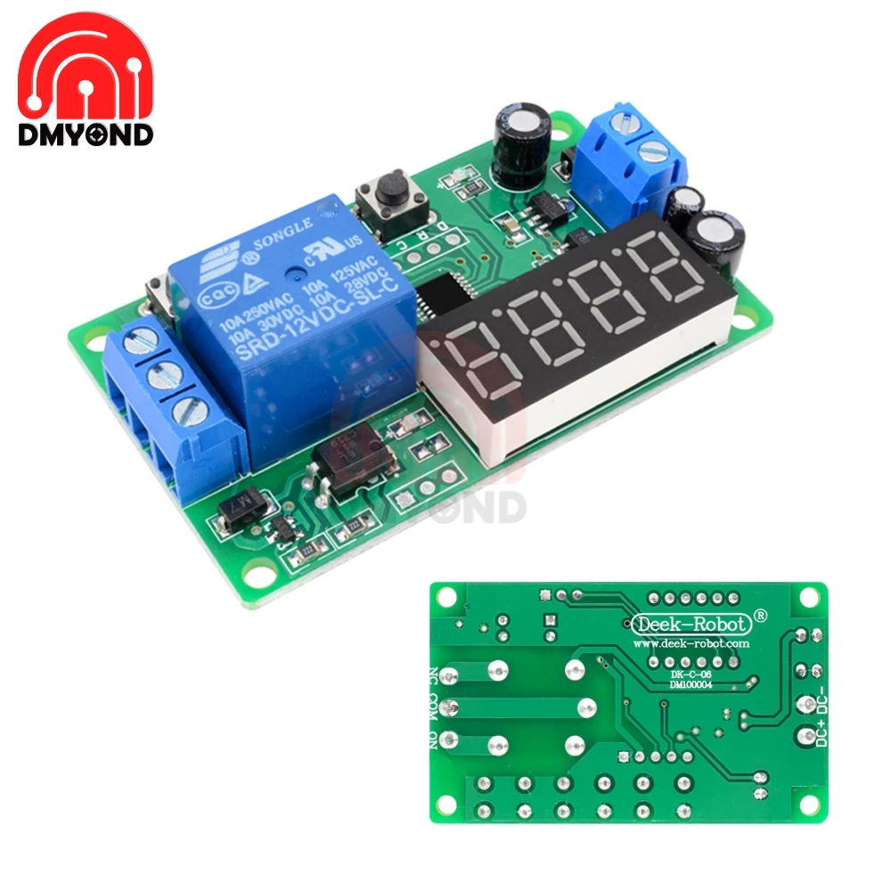 

DC 12V Digital LED Display Home Automation Delay Relay Circuit Timer Control Module Cycle Adjustable Switch Relay Board