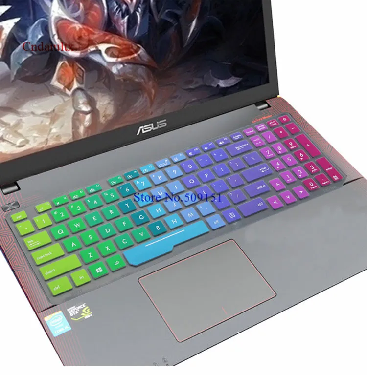 Силиконовый чехол для клавиатуры ноутбука Asus Rog GL553 GL553V GL553VW ZX553VD ZX53V ZX73 FX553VD FX53VD FX753VD FZ53V|Чехлы клавиатуры| |