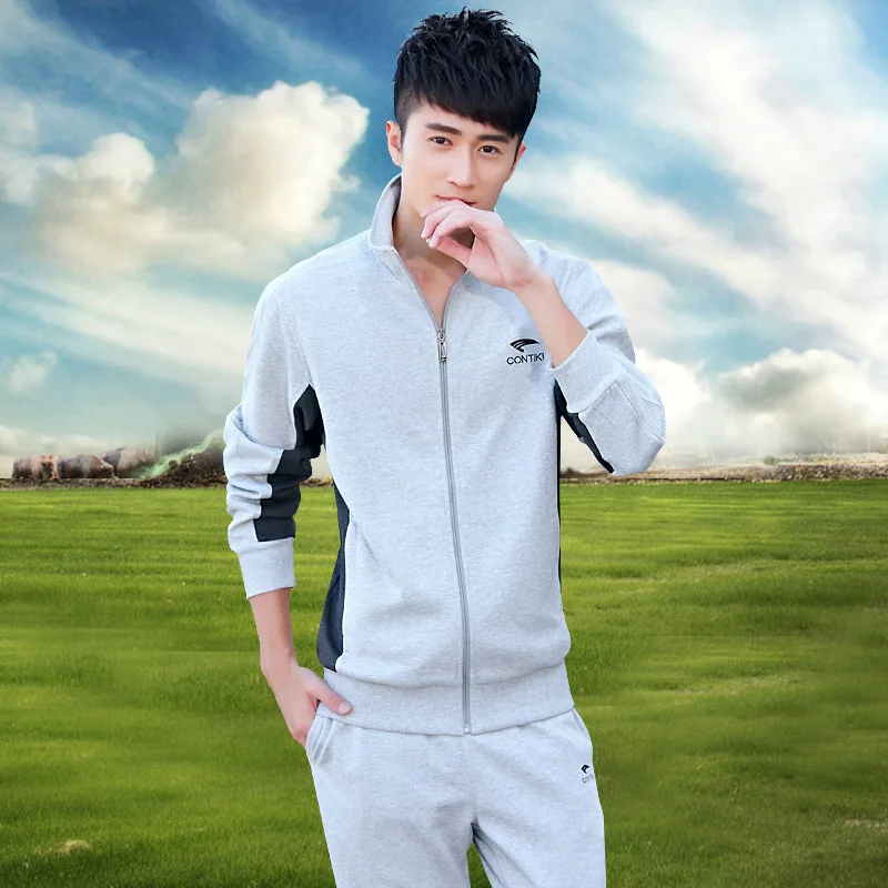 2016 Fall And Winter Clothes New Men Sports Suit Male Cotton Track Suit Running Fitness Outdoors Shirt With Pants Running Sets