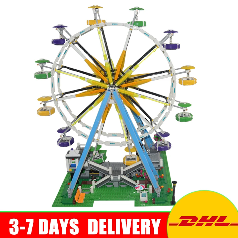 

2018 New LEPIN 15012 2478Pcs City Series Expert Ferris Wheel Model Building Kits Blocks Bricks Compatible Toy Gift 10247