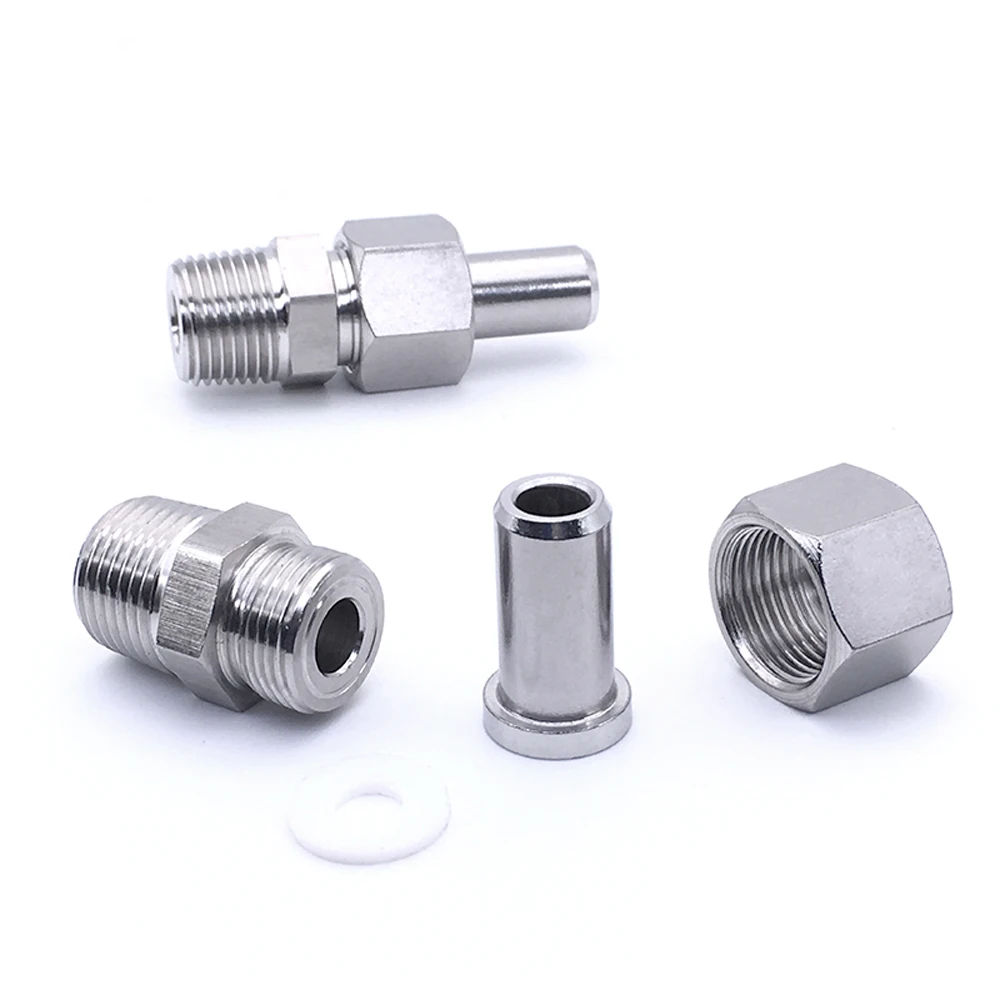1/4 &quot3/8&quot 1/2 &quot3/4&quot BSPT папа x стыковая сварка 10/12/14/16/20 мм трубка OD коннектор
