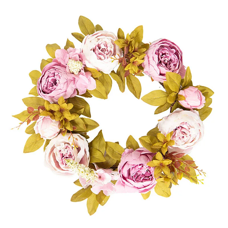 40cm Adeeing Classic Artificial Simulation Flowers Garland For Home Room Garden Lintel Decoration Wedding Prop Party Decoration - Цвет: Purple