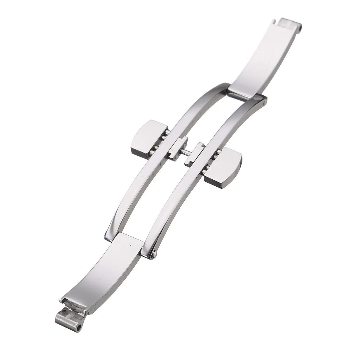 

New Stainless Steel Belt Buckle Double Push Button Watchband Folding Butterfly Deployment Watch Bands Strap Clasp For/Longines