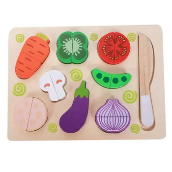 

MWZ Children Pretned Play Toy Magnetic Wooden Cutting Vegetable Simulation Food Pretend Kid Educational Game Toys Gift, Vegeta