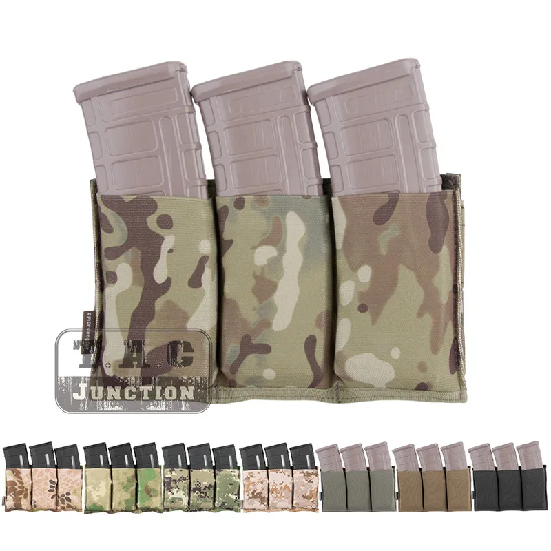 Molle para Rifle Triplo de Alta Velocidade com Saída Bolsa para Revista Emerson Coldre Tático Aberto Rápida 5.56