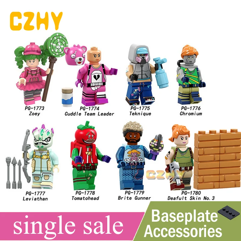 

Building Blocks Game Character Tomatohead Zoey Teknique Chromium Leviathan Brite Gunner Figure Toys for Children PG8203