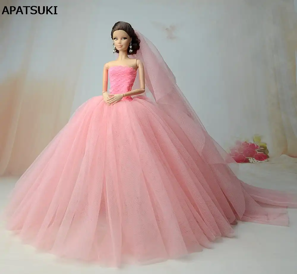 Barbie Doll Wedding Dress +Veil 