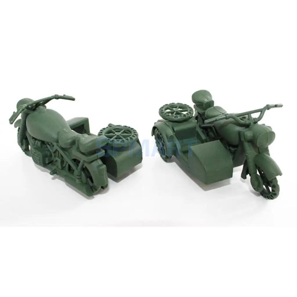 Miniature Army Men Motorbike Vehicle Car Model Army Base Toy for Sand Scene Model Solider Accs Children Boys Toy Gift