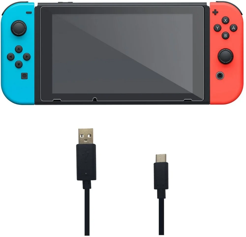 Сумка Switch 4 в 1, сумка для аксессуаров+ зарядный кабель+ протектор+ чехол+ пленка для экрана из закаленного стекла