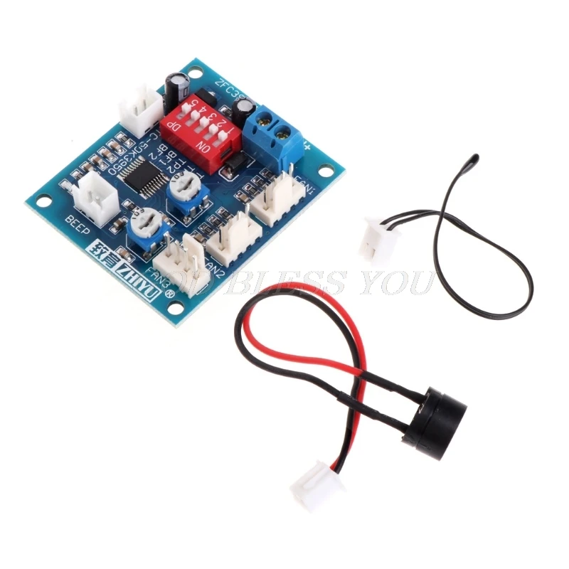 

12V CPU Fan Temperature Control PWM Speed Controller Module Alarm Buzzer Sensor