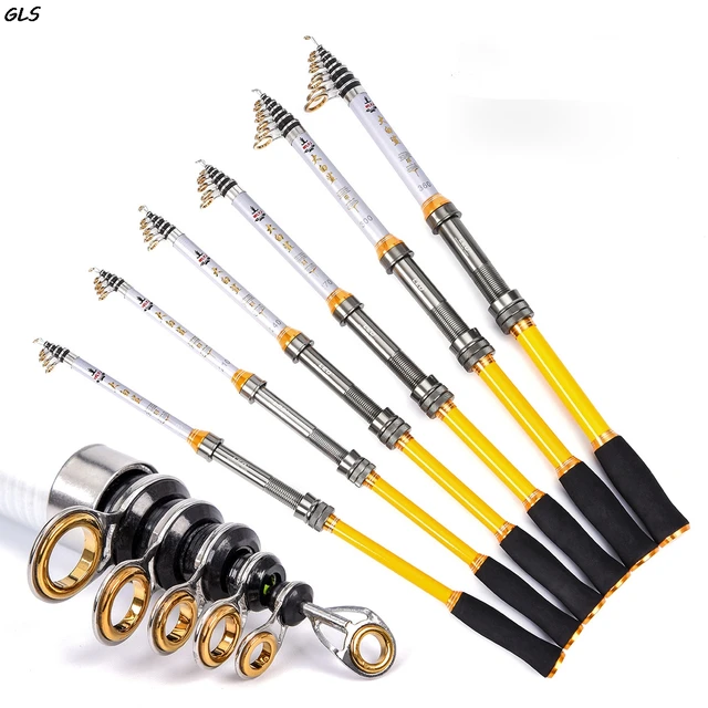 Best Offers 1.8M 2.1M 2.4M 2.7M 3M 3.6M Telescopic Fishing Rod Travel Trout Spinning Rod sea pole Fishing Tackle