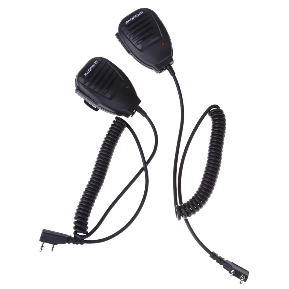 2Pcs PTT Speaker Microphone Walkie Talkie Handheld MIC Accessories WSX For Kenwood Baofeng BF-888S BF-UV5R Retevis RT5R H777 RT3