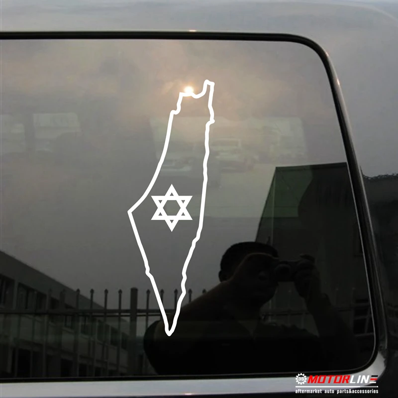 

Israel Map outline Star David Decal Sticker Car Vinyl Jew no bkgrd Israeli