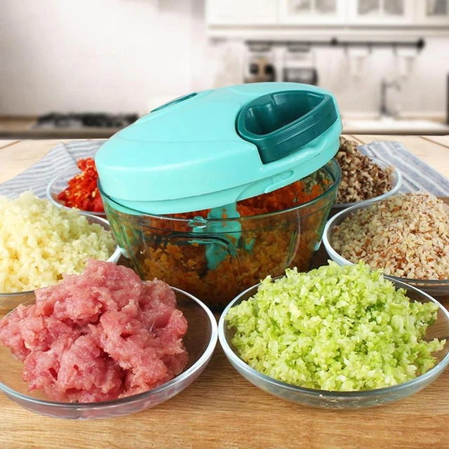 Pigeon Chopper Vegetable Chopper | Handy and Compact Manual Food Chopper  with Stainless Steel Blades | Large Hand Powered| Onion Chopper