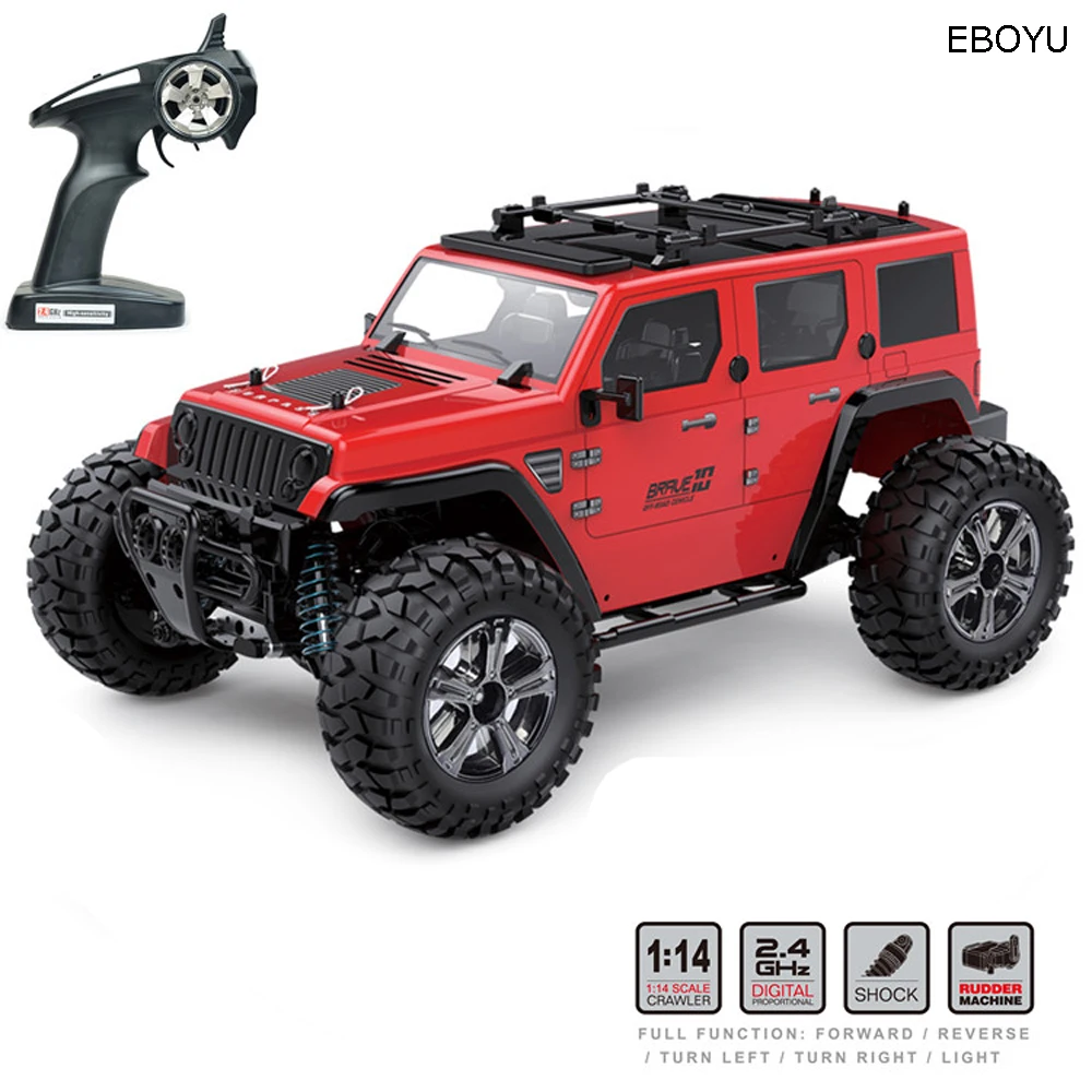 

EBOYU BG1521 Golory RC Car 22km/h High Speed Off-Road Car 1:14 Scale 4WD 2.4GHz Racing Car Remote Control Buggy Vehicle RTR