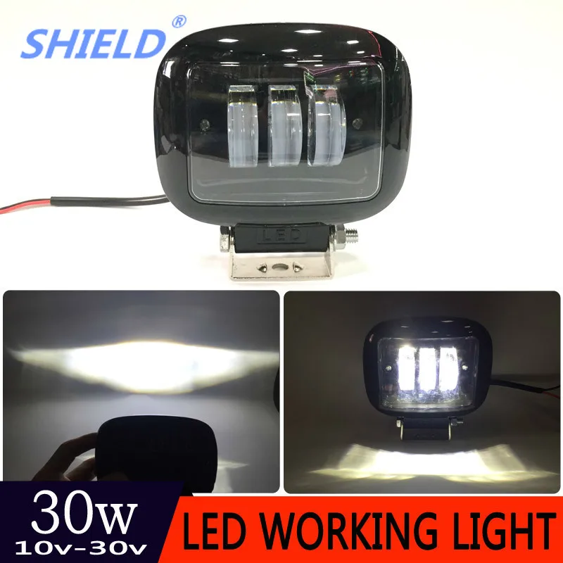 

SHIELD 30W Car Headlight Auto Driving Fog Light Car Led Working Light for 4WD ATV SUV UTV UTE Off Roads Lights Head Lamp 12V