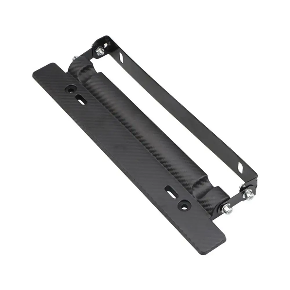 

Auto Modified Carbon Fiber License Plate Frame Conversion Bracket Adjustable License Plate Frame for Car
