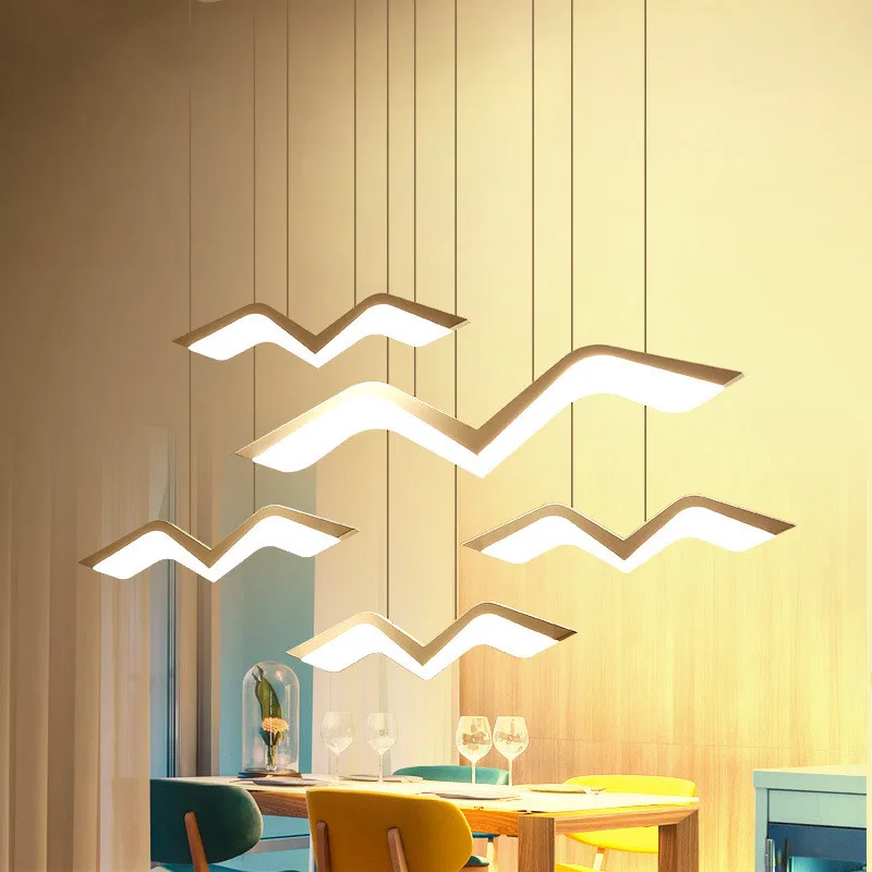 Simple Modern Led Pendant Lights Seagull Shape Restaurant Living Simple Modern Led Pendant Lights
