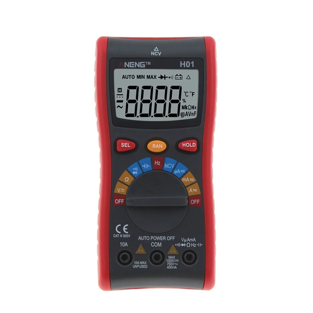 

Multimeter Digital Multimeter Auto Range Tester Multimeter 4000Counts AC/DC 750/1000V Tester Met