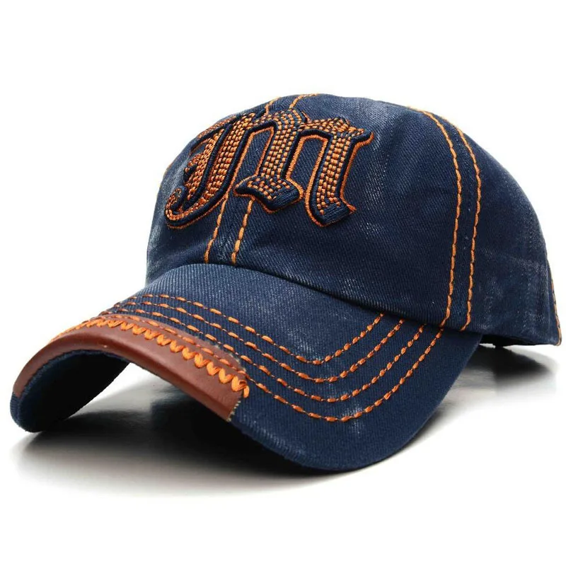 

2019 Hot-selling New Letter LB, M Embroidered Baseball Cap Men and Women's Jeans Hip-hop Hat Wholesale Baseball Hat Dad Hats