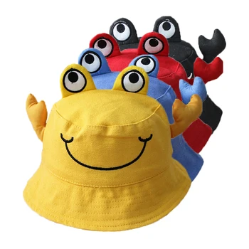 

Kids Cap Cute Cartoon Stereo Hat Outdoor Fisherman Hat Big Edge Anti-smashing Cap Baby Boy Girl Hats Baby Photography Props