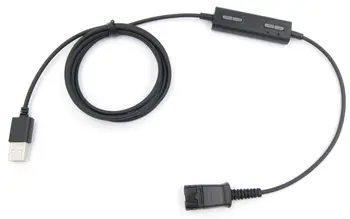

QD to USB Adapter Heaset QD connector like PLT headset to USB adapter With Mute and Volume Adjuster