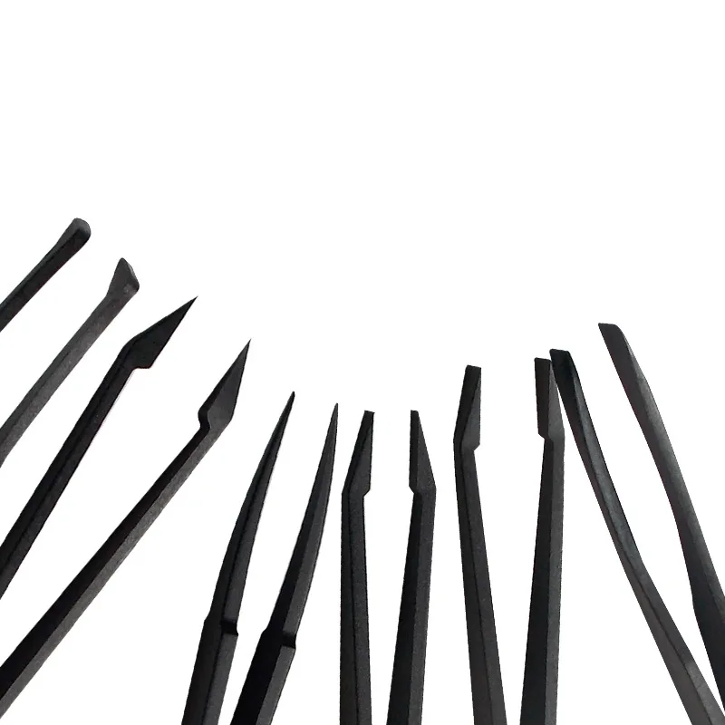 6 sets of anti-static tweezers pointed flat head tweezers carbon fiber synthetic dust-free purification curved mouth tweezers 6 sets of anti-static tweezers pointed flat head tweezers carbon fiber synthetic dust-free purification curved mouth tweezers