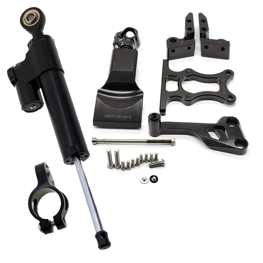 

For Yamaha MT07 FZ07 2014 - 2017 15 16 Aluminum Motorcycle CNC Stabilizer Damper Complete Steering Mounting Bracket Holder Set